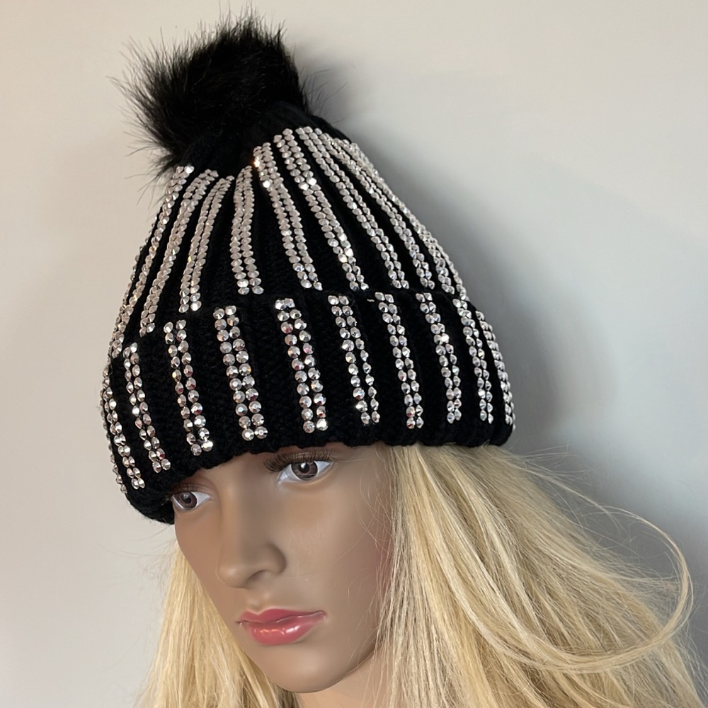 NWT Rhinestone Beanie - Picture 3 of 3